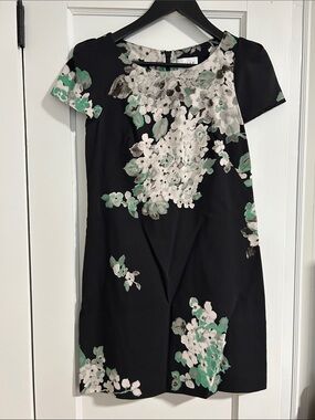 Milly Floral Black Shift Dress